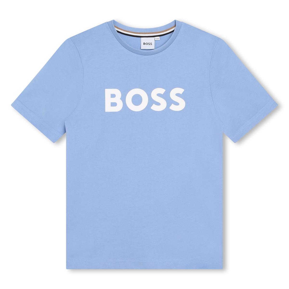 Boys Light Blue Logo T-Shirt