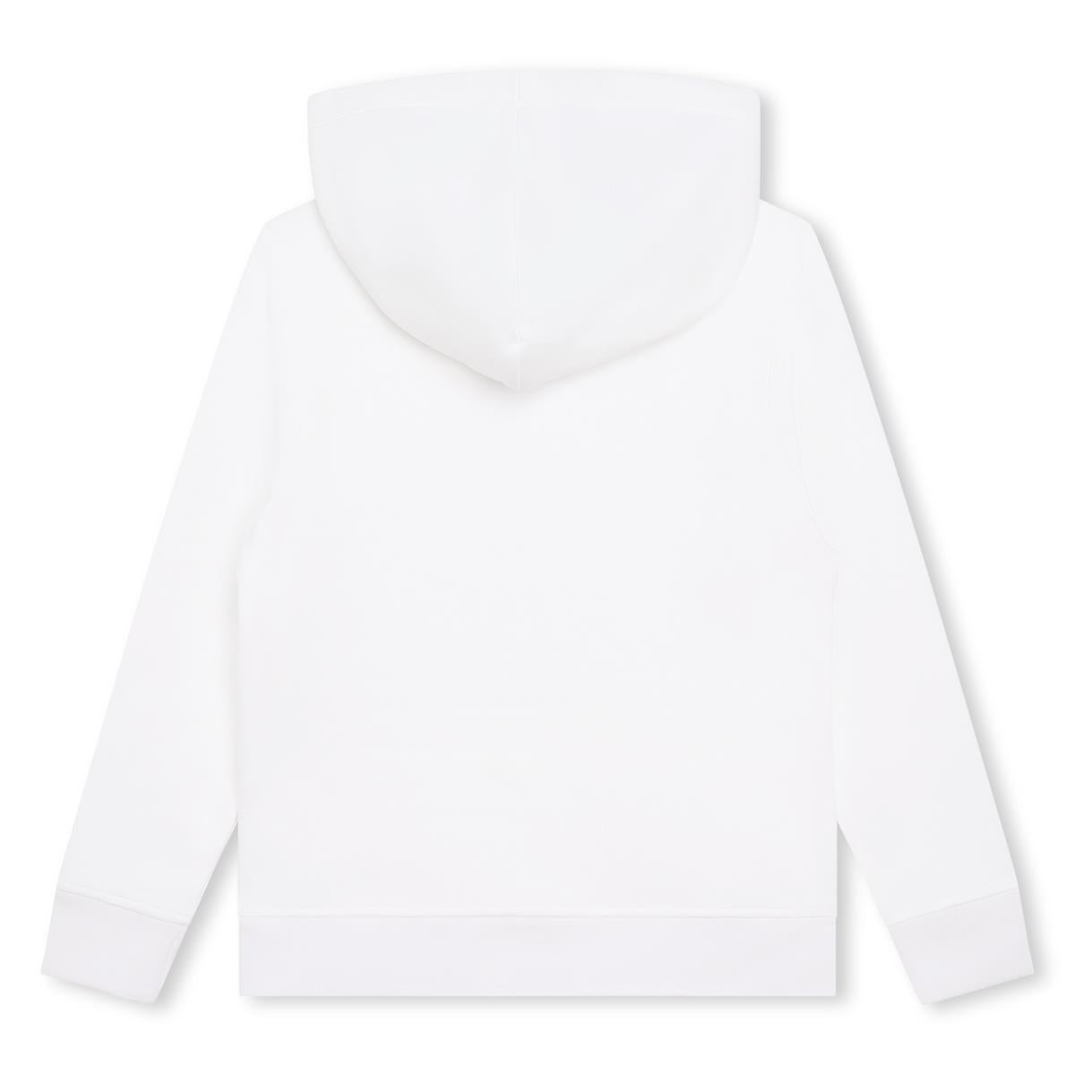 Boys White Hooded Sweatshirt