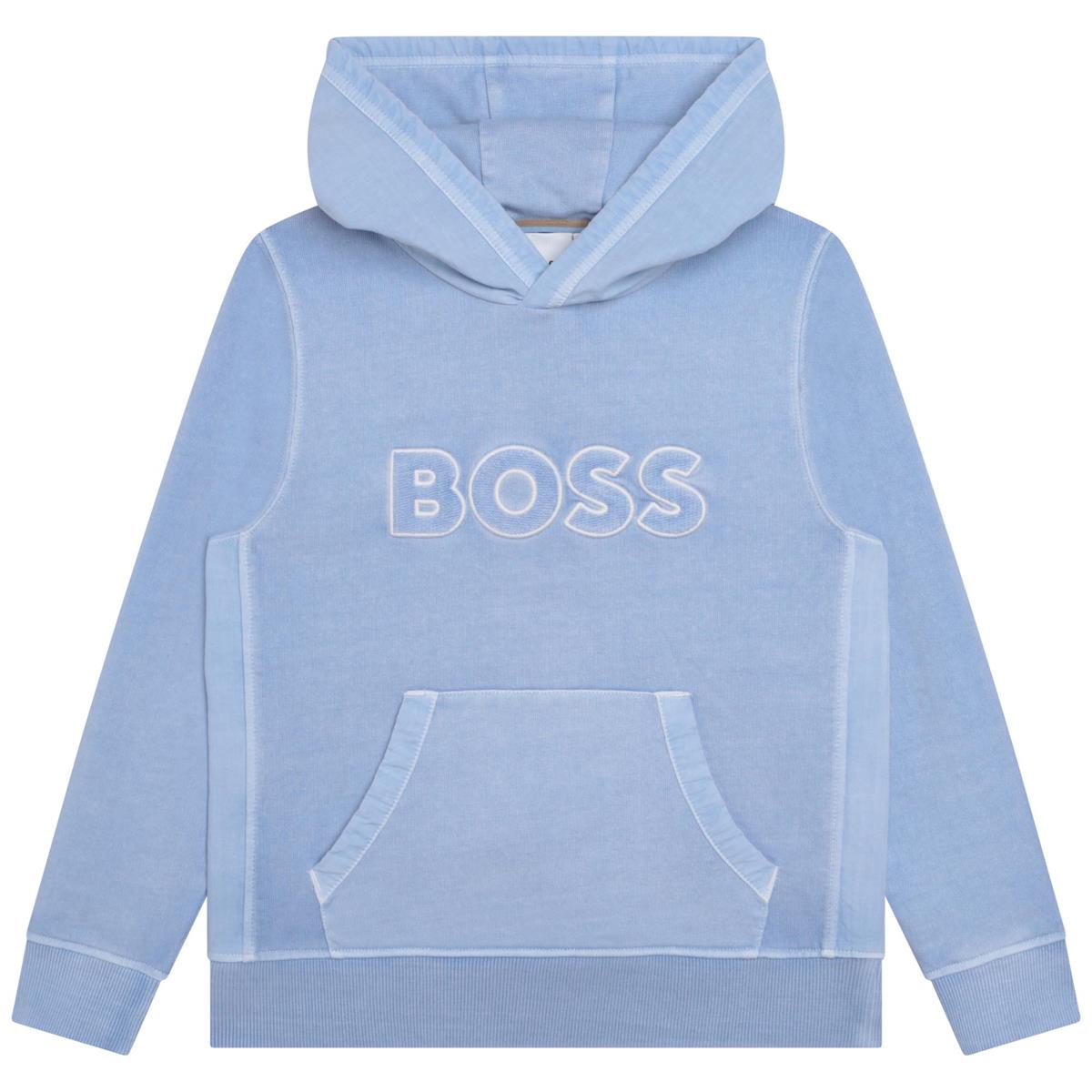 Boys Light Blue Hooded Sweatshirt