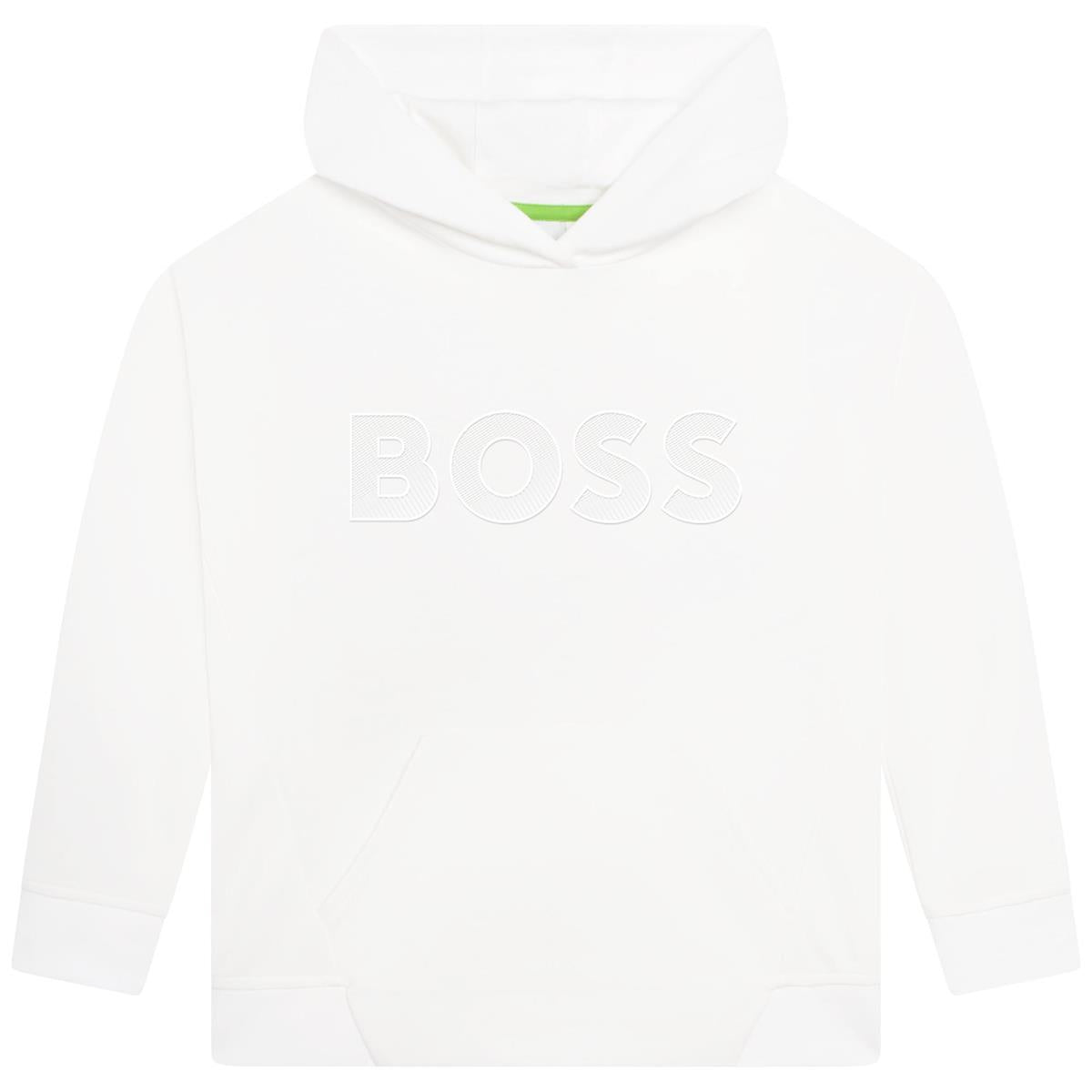 Boys White Hooded Sweatshirt