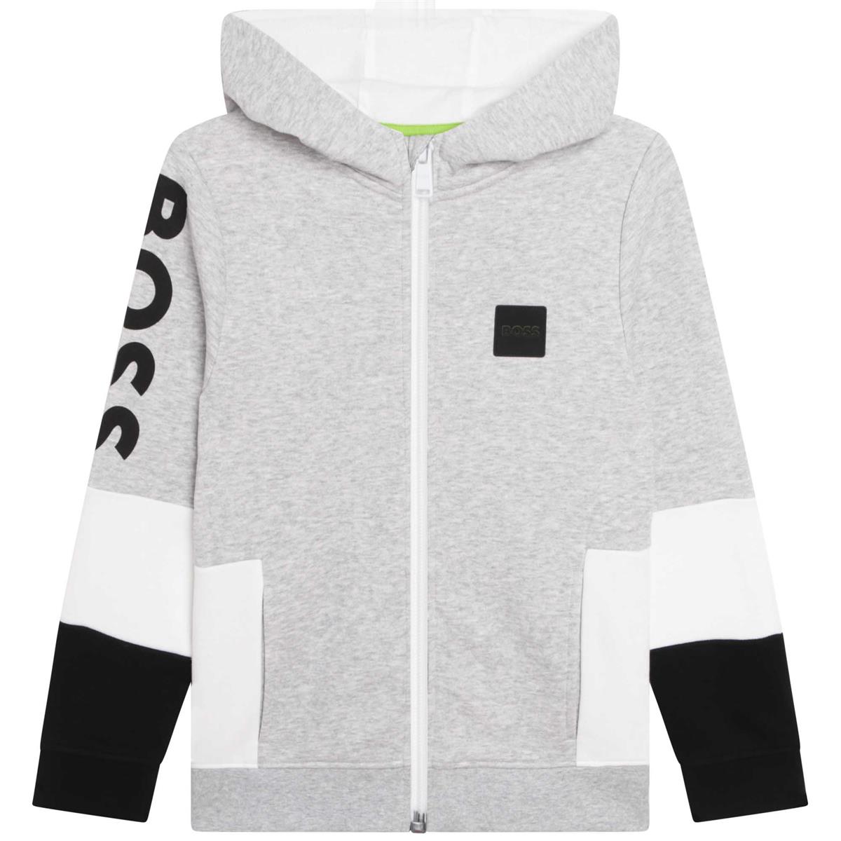 Boys Grey Zip-Up Top