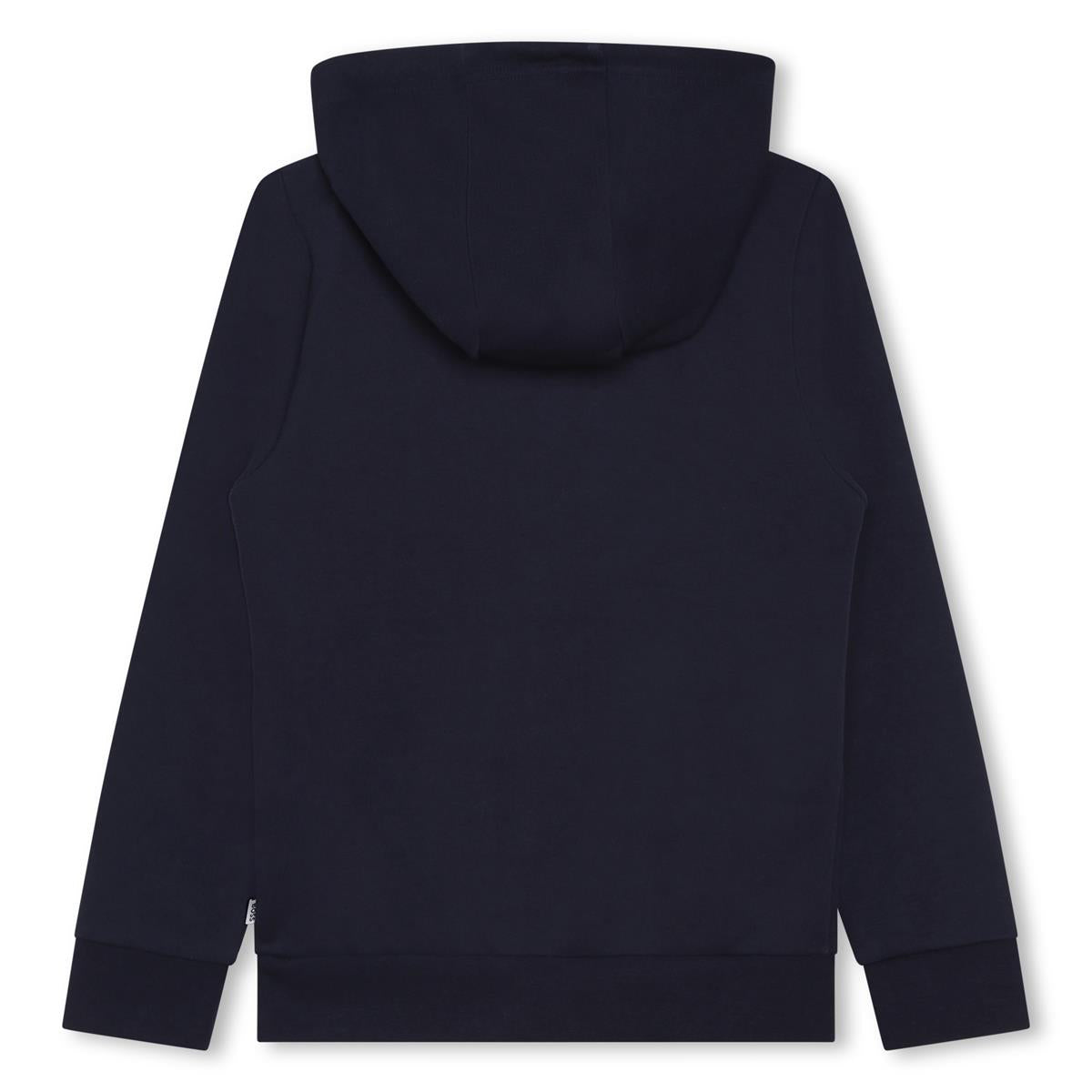 Boys Navy Zip-Up Top