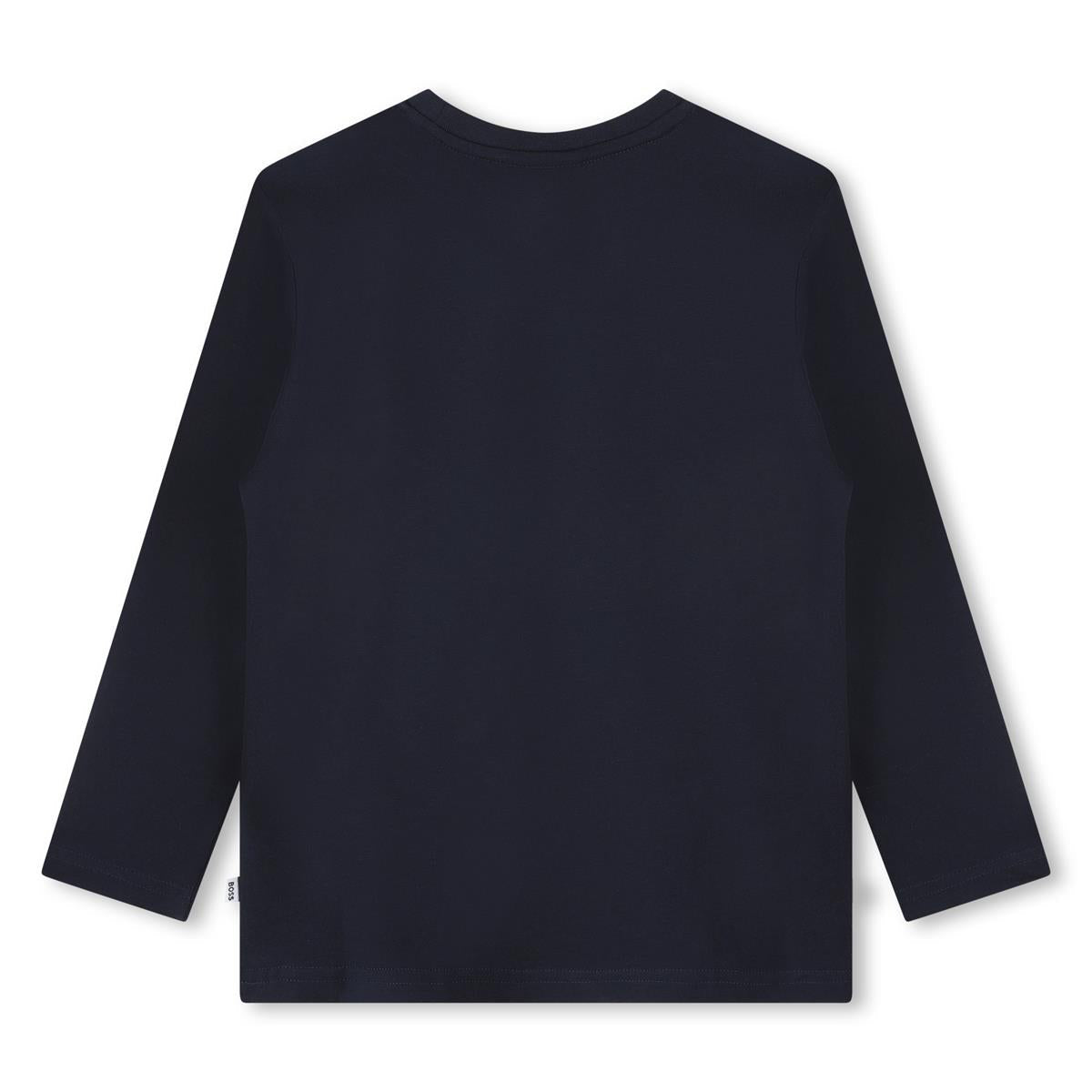 Boys Blue Logo Cotton T-Shirt