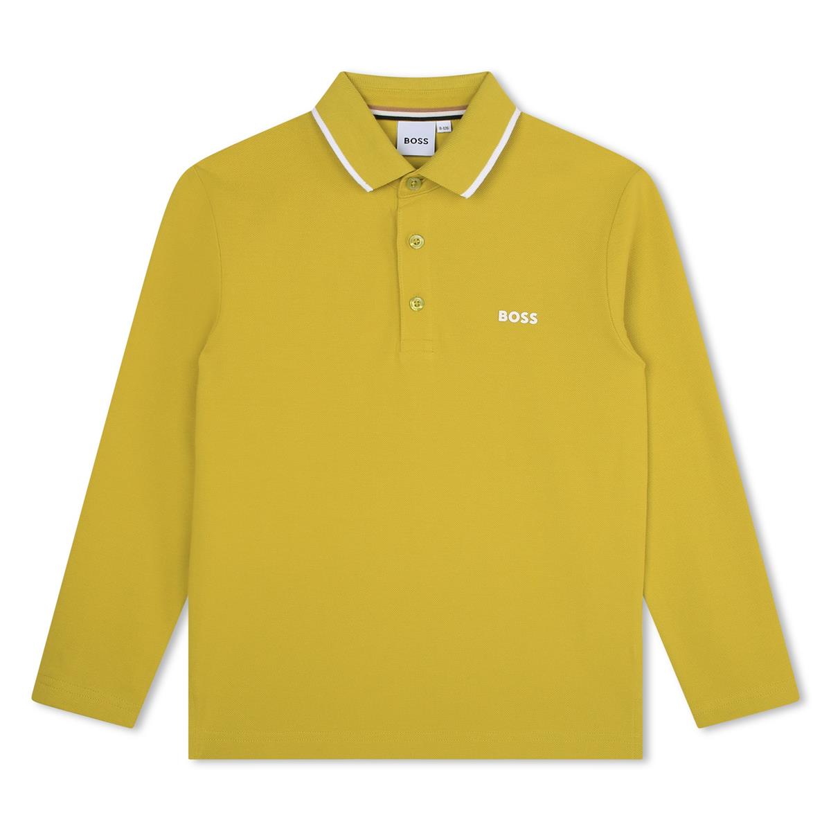 Boys Yellow Cotton Polo Shirt