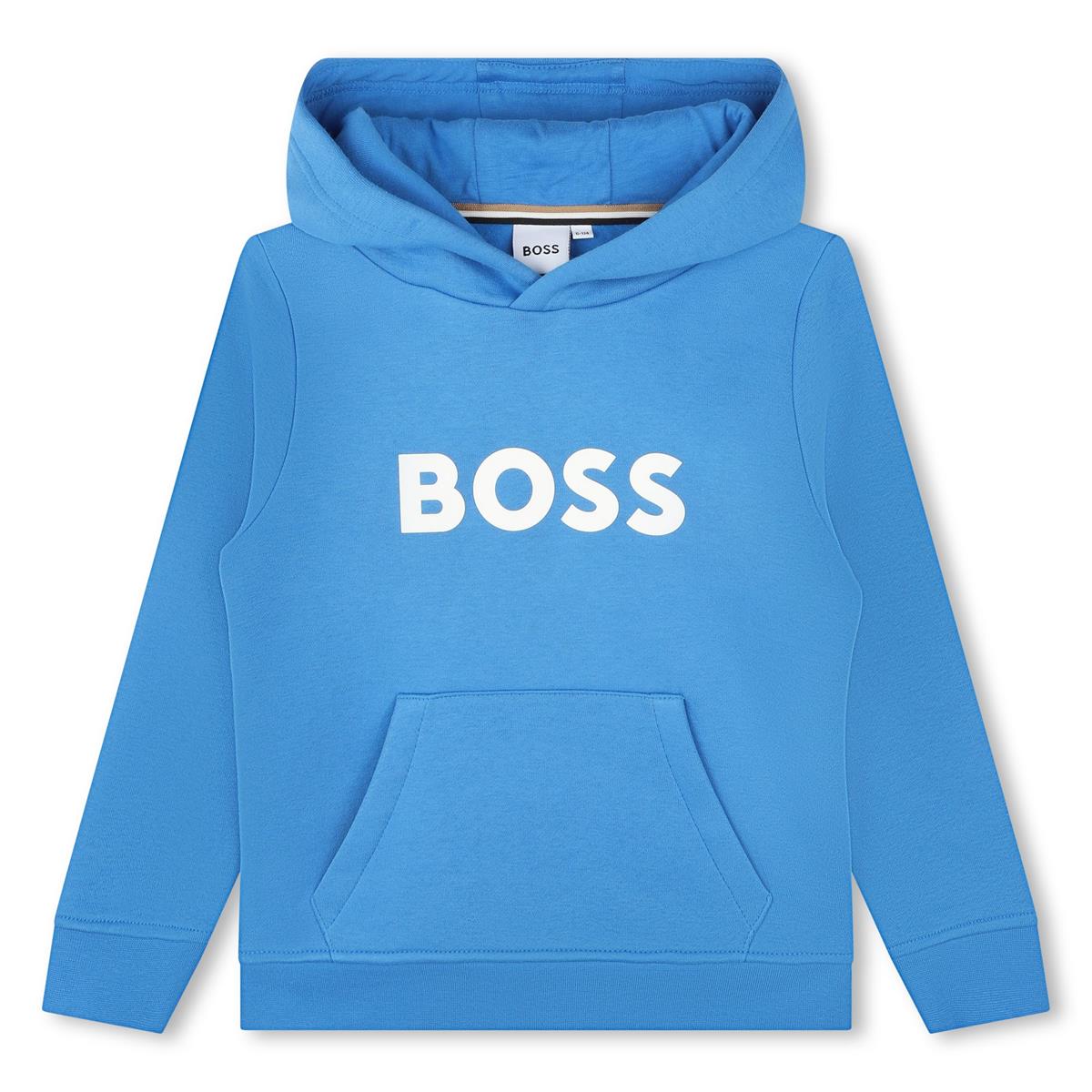 Boys Blue Logo Cotton Sweatshirt