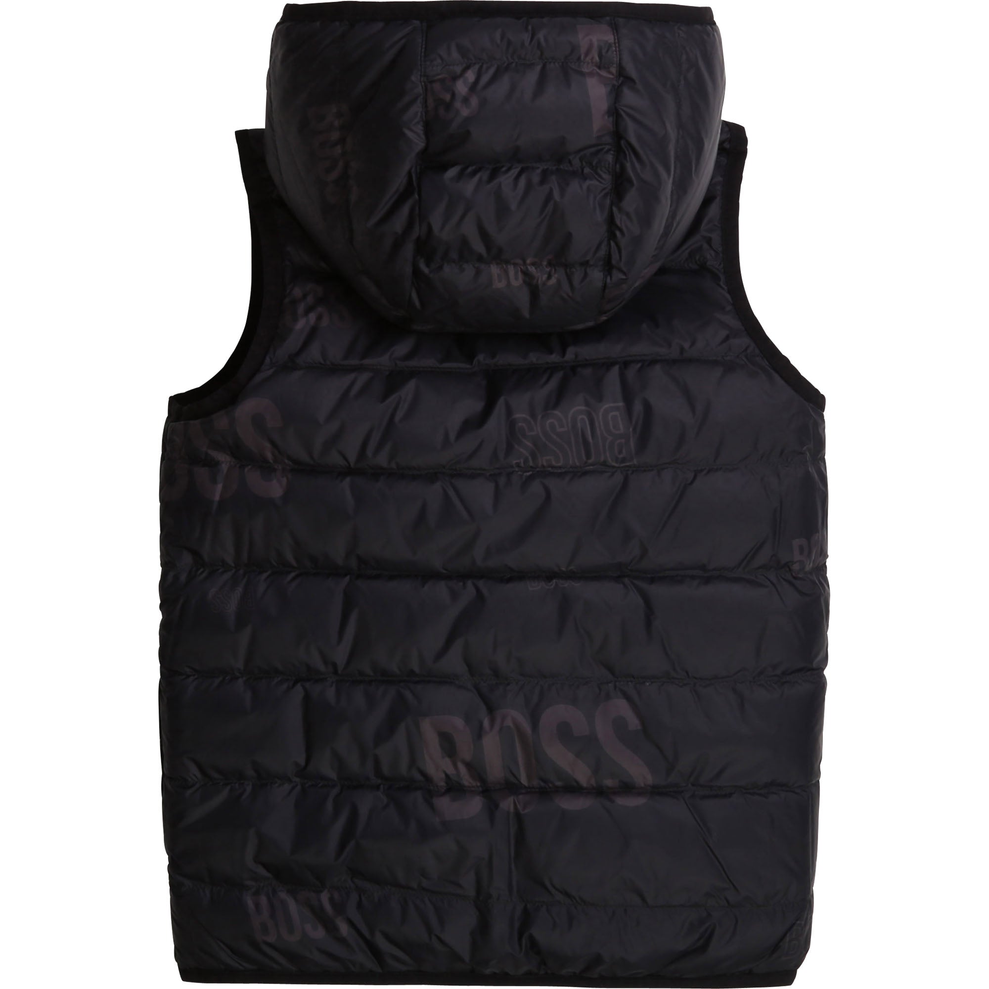 Boys Black & Blue Padded Down Vest