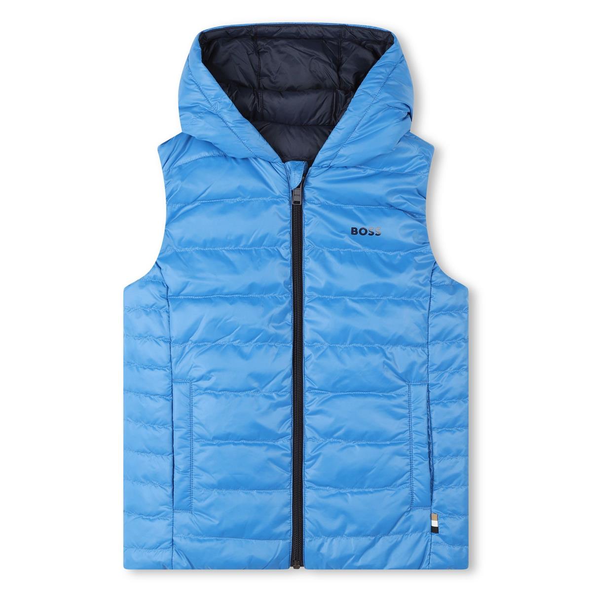 Boys Blue Reversible Padded Gilet