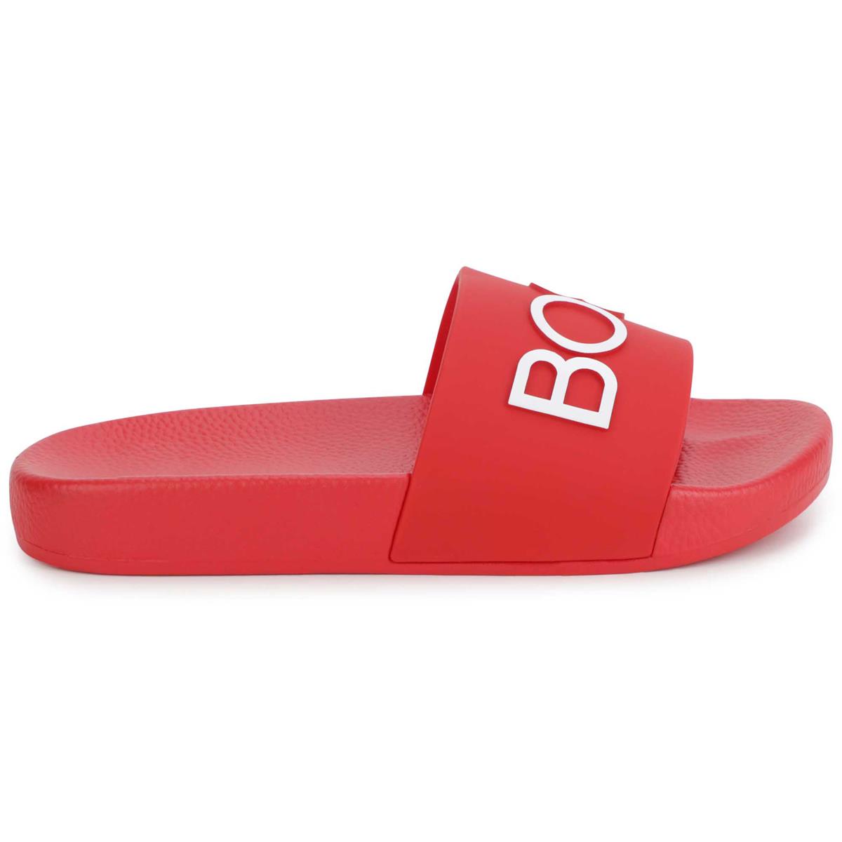Boys & Girls Red Logo Sandals