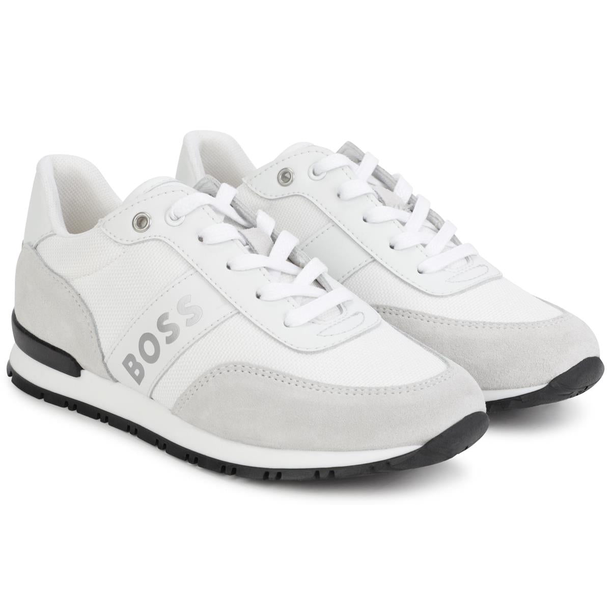 Boys White Logo Shoes