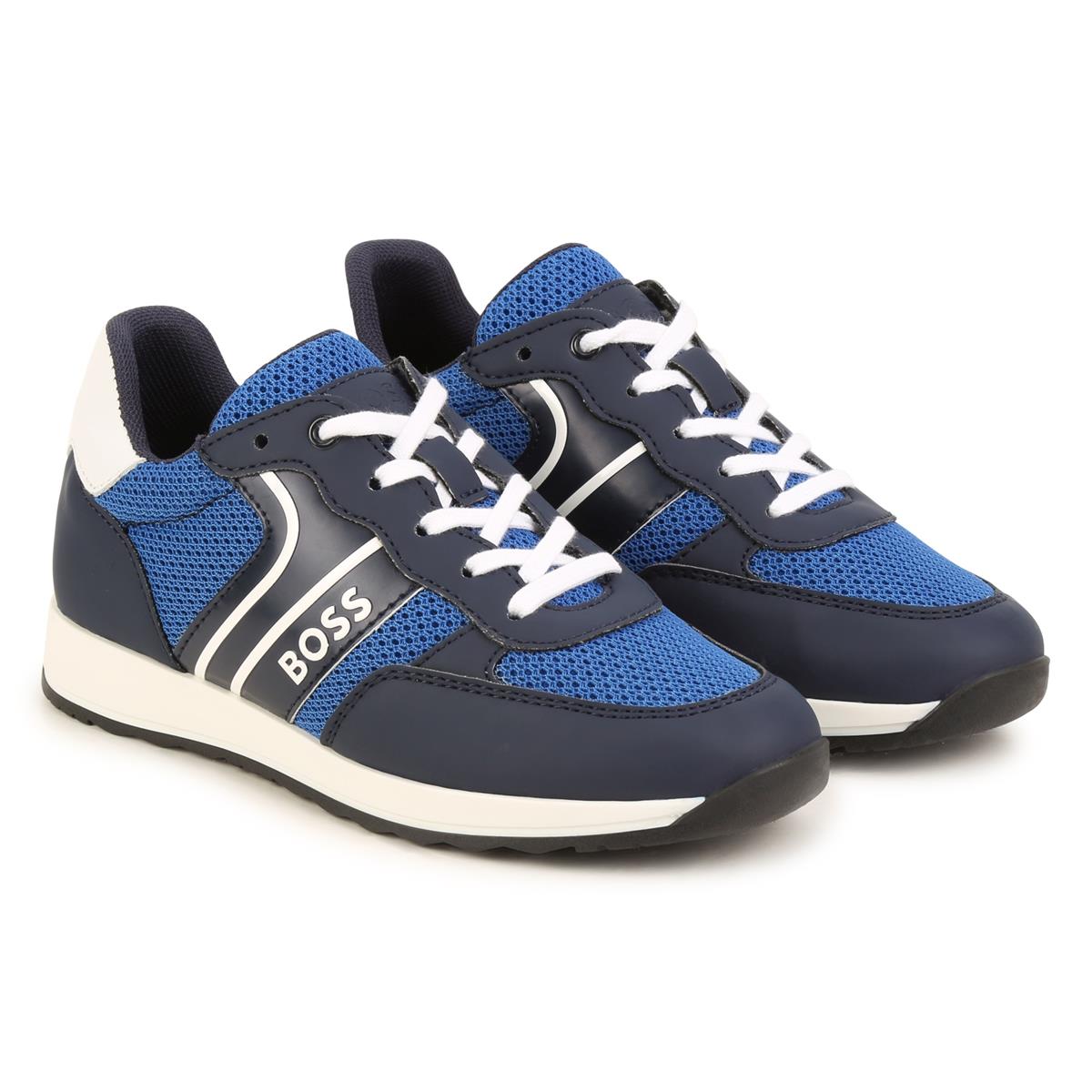 Boys Blue Logo Shoes