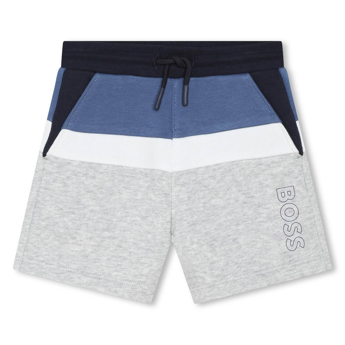 Baby Boys Grey Cotton Shorts