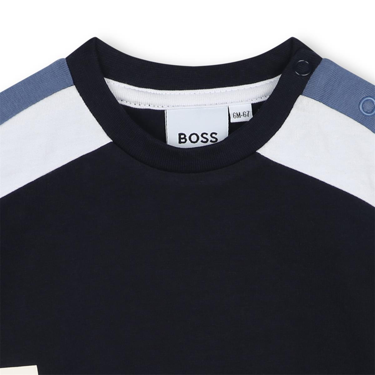 Baby Boys Navy Cotton T-Shirt