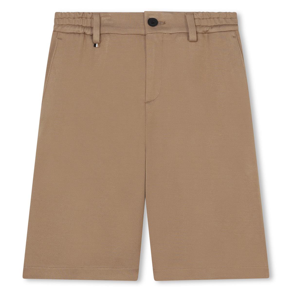 Boys Beige Cotton Shorts