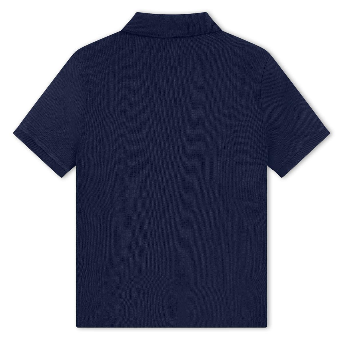 Boys Navy Cotton Polo Shirt