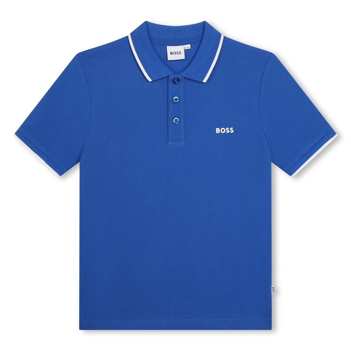Boys Blue Cotton Polo Shirt