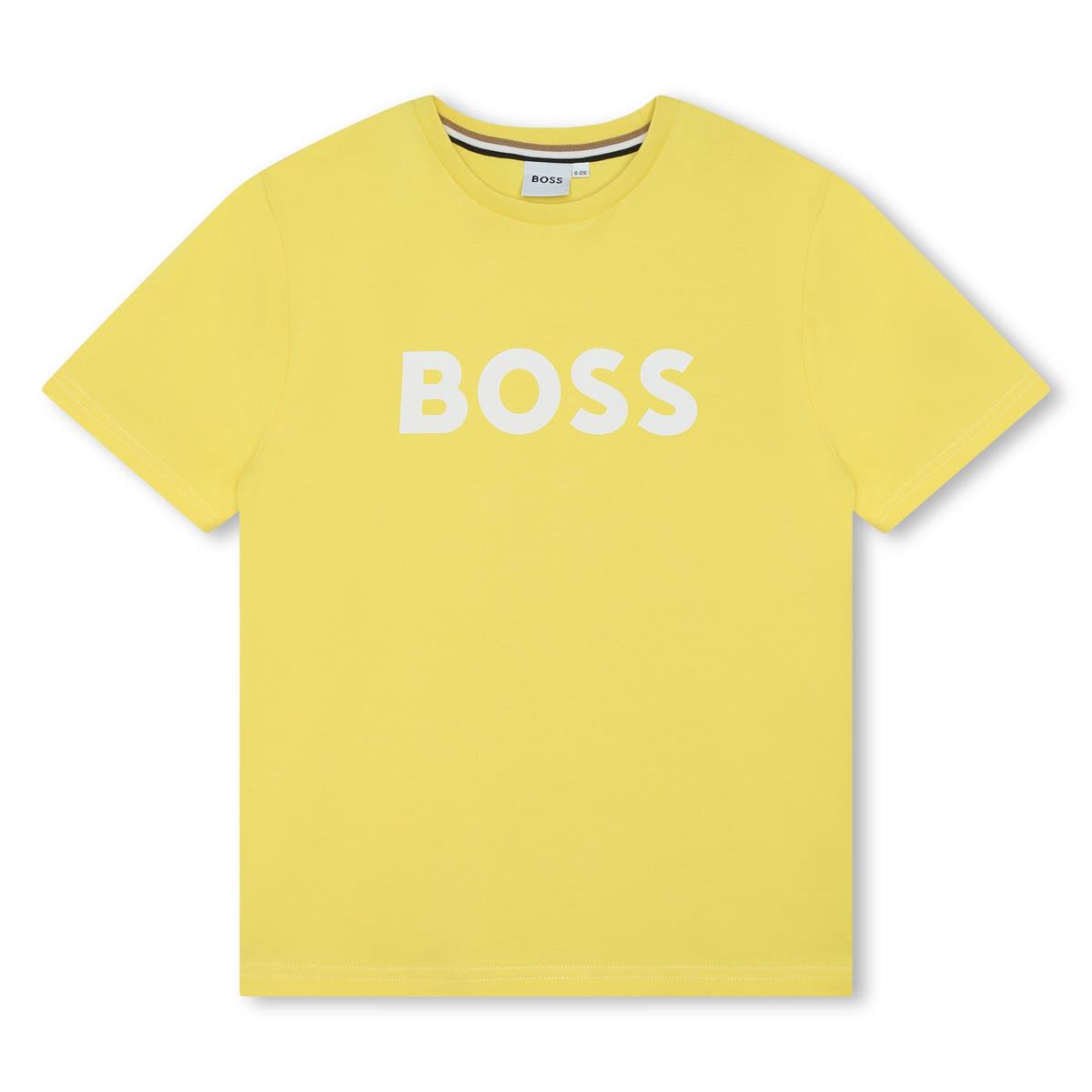 Boys Yellow Cotton T-Shirt