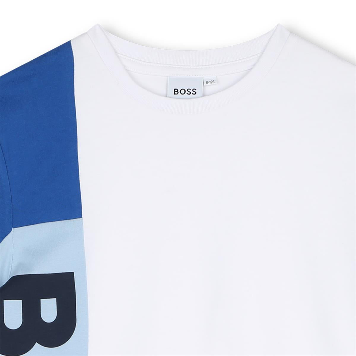 Boys White Cotton T-Shirt