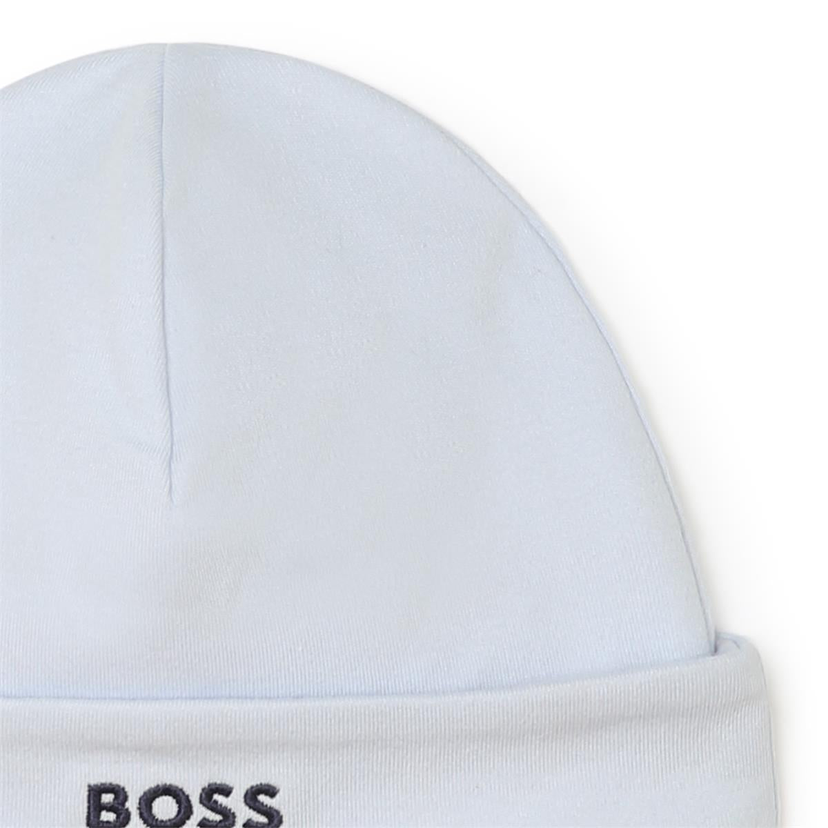 Baby Boys White Cotton Hat