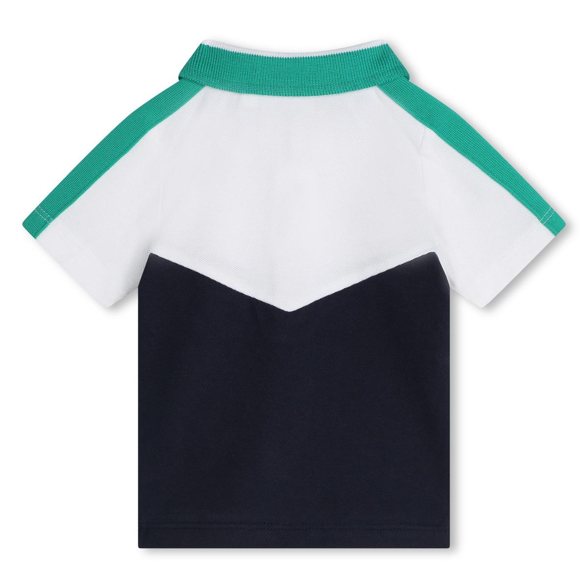 Baby Boys White Cotton Polo Shirt