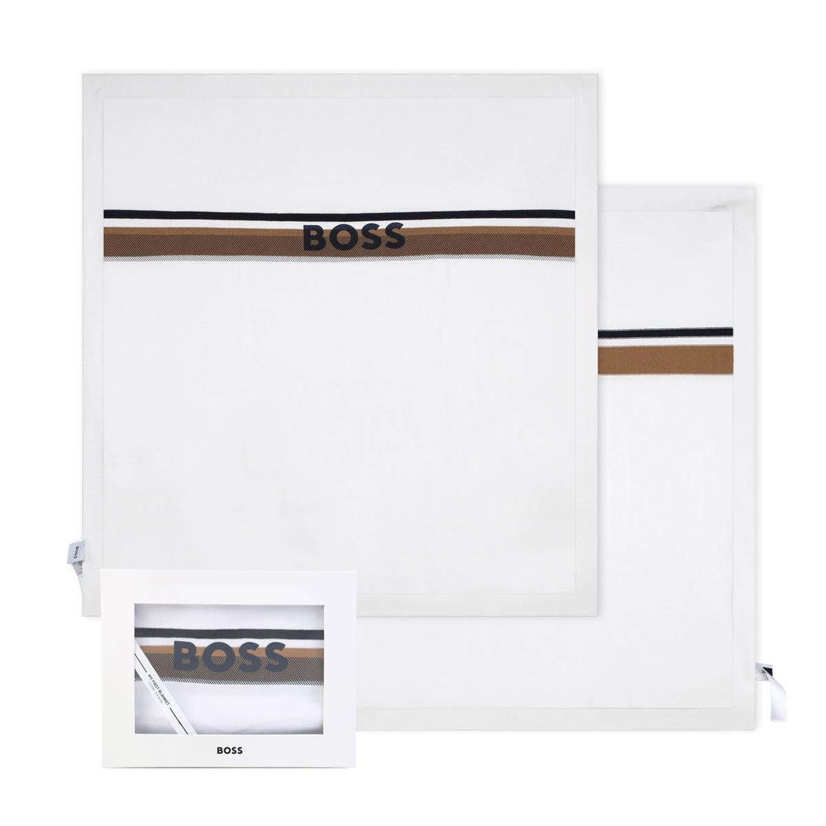 Baby Boys & Girls White Cotton Blanket(75x75cm)