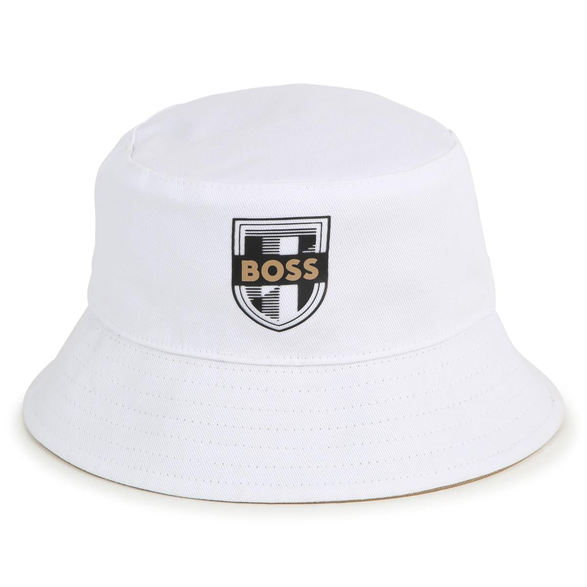 Baby Boys Beige Reversible Bucket Hat