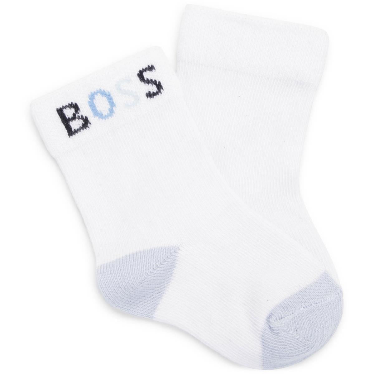 Baby Boys White Logo Socks(2 Pack)