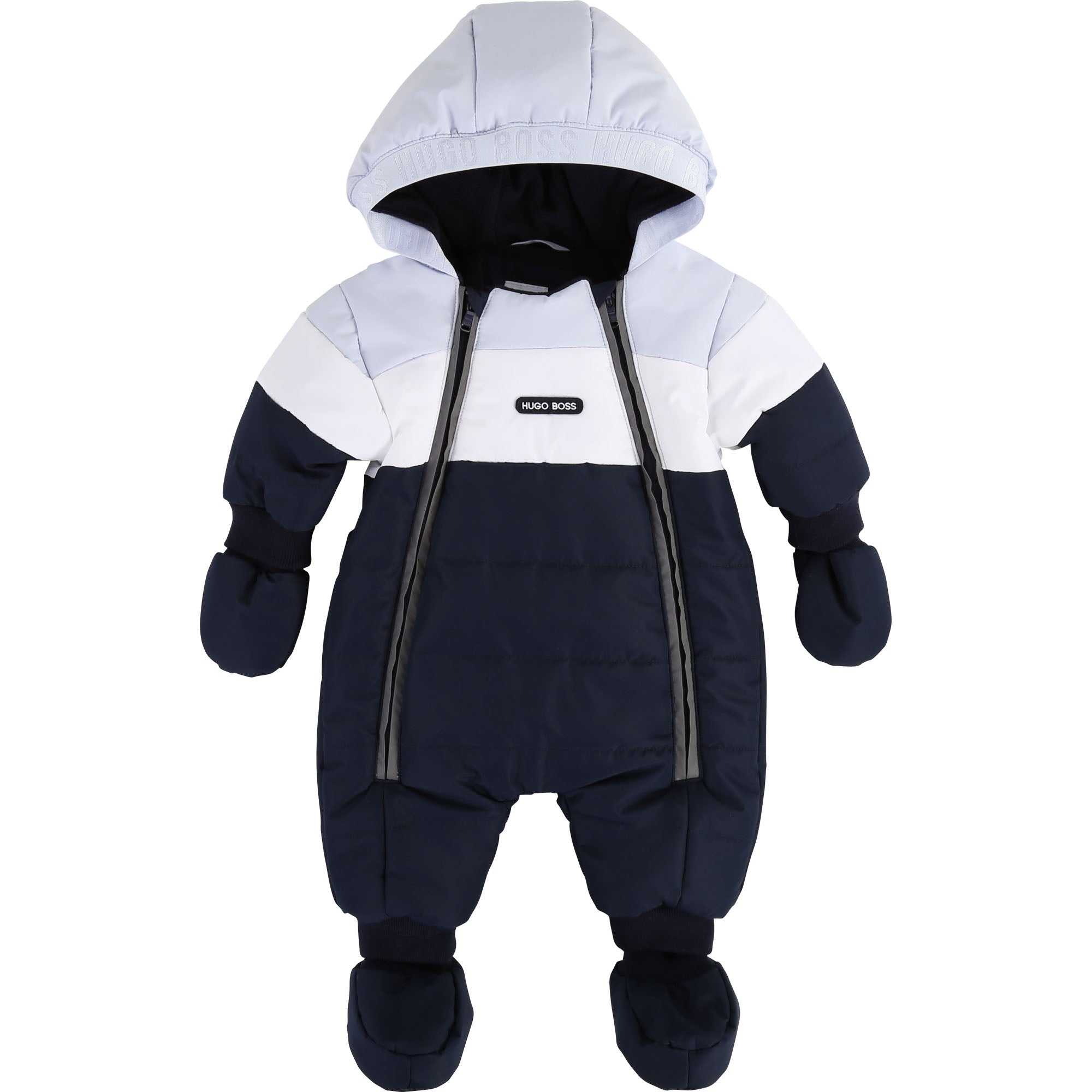 Baby Boys Navy Cotton Babysuit