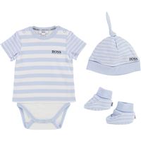 Ensemble corps, chaussons et chapeau Bébé White Sky