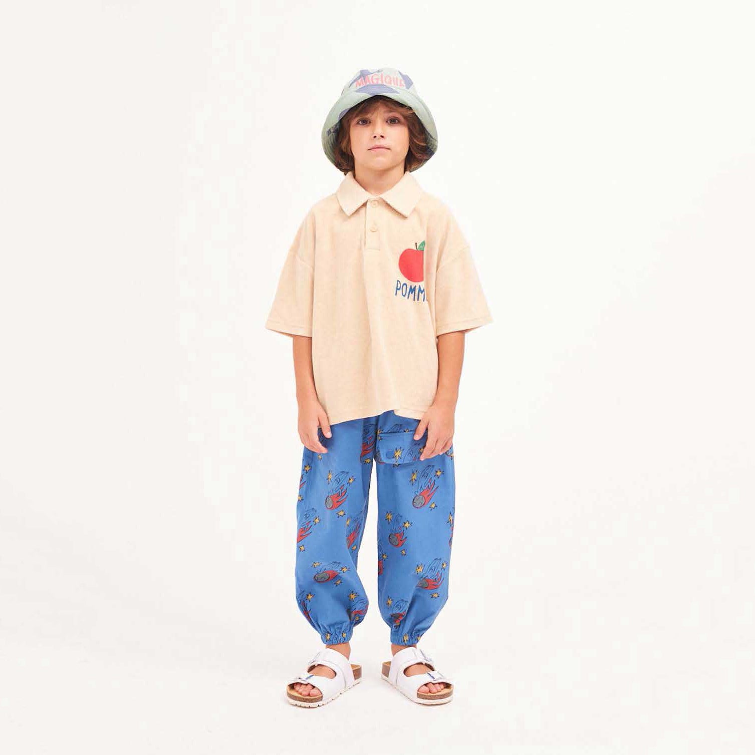 Boys & Girls Cream Cotton Polo Shirt