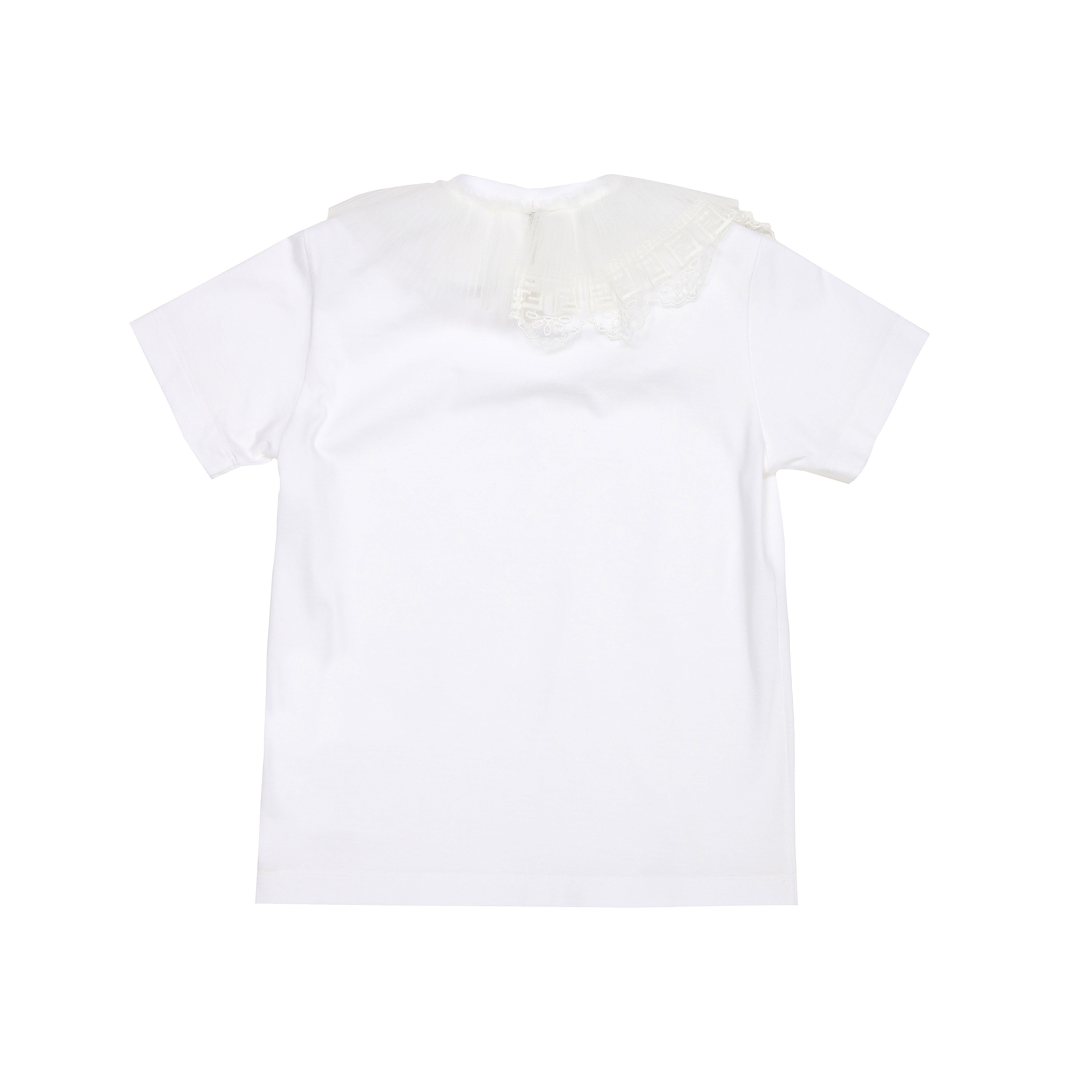 T-shirt blanc en coton pour filles