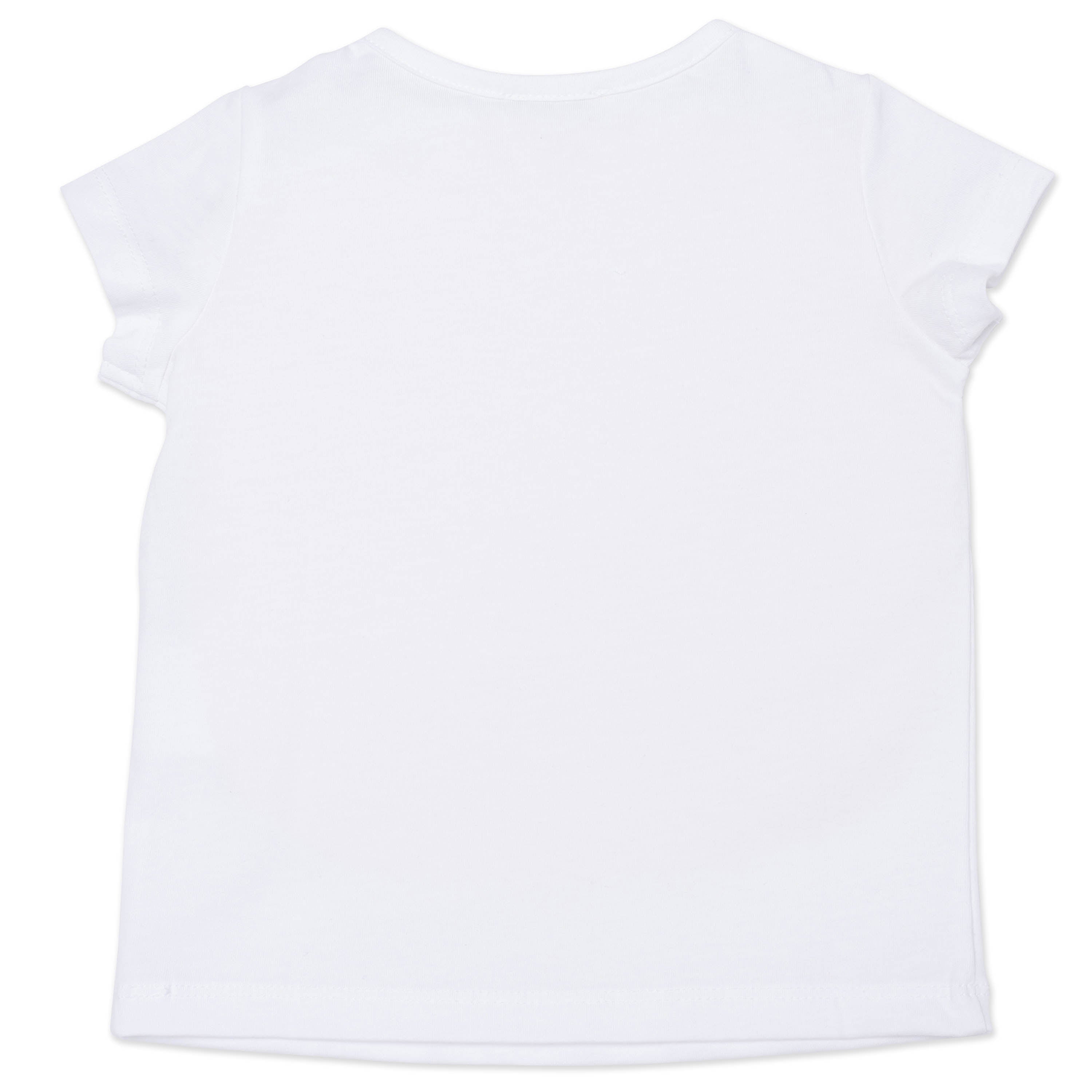 T-shirt en coton blanc à logo pour petites filles