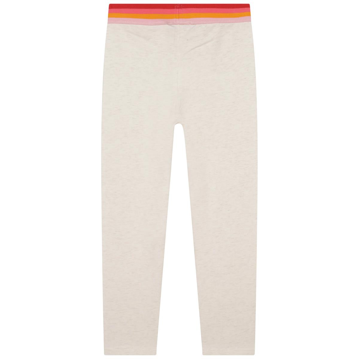 Girls White Logo Leggings