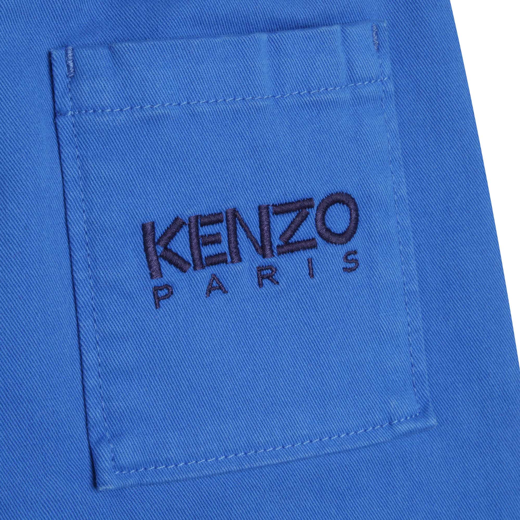 Boys Blue Logo Cotton Shorts