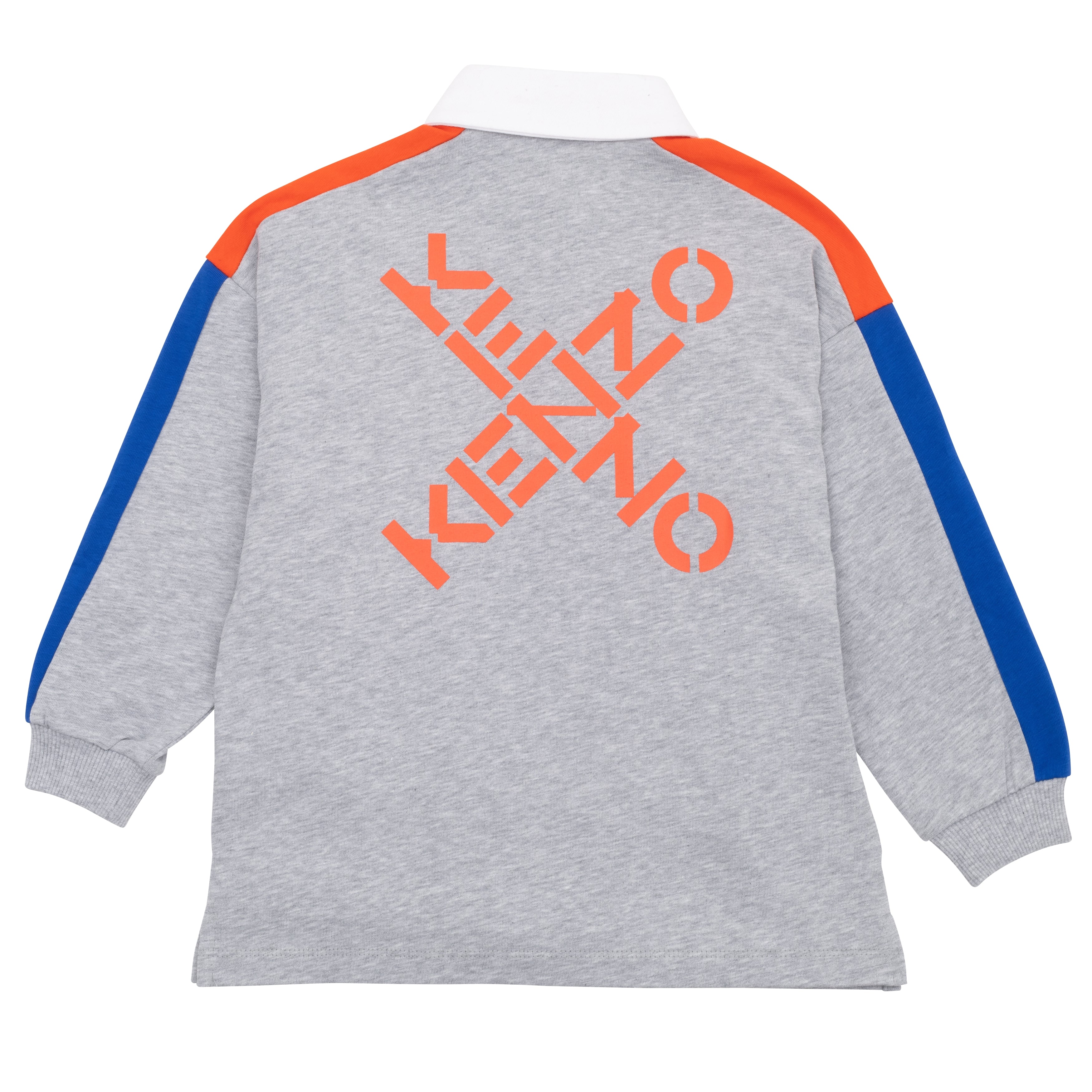 Boys Grey Logo Cotton Polo Shirt