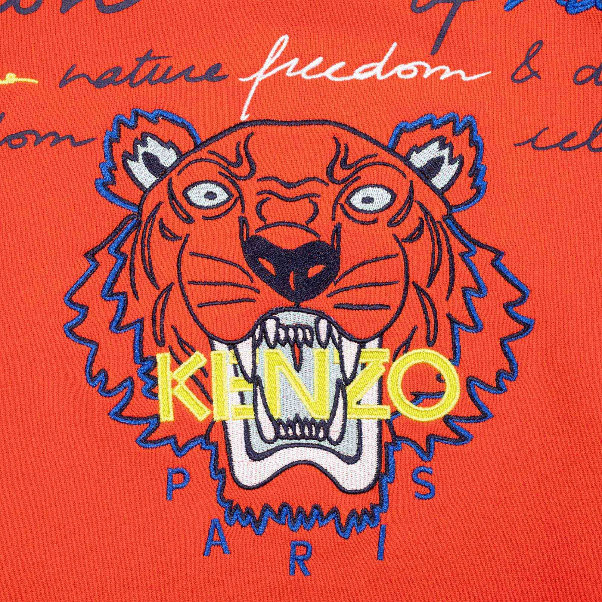Boys Red Tiger Cotton Sweatshirt