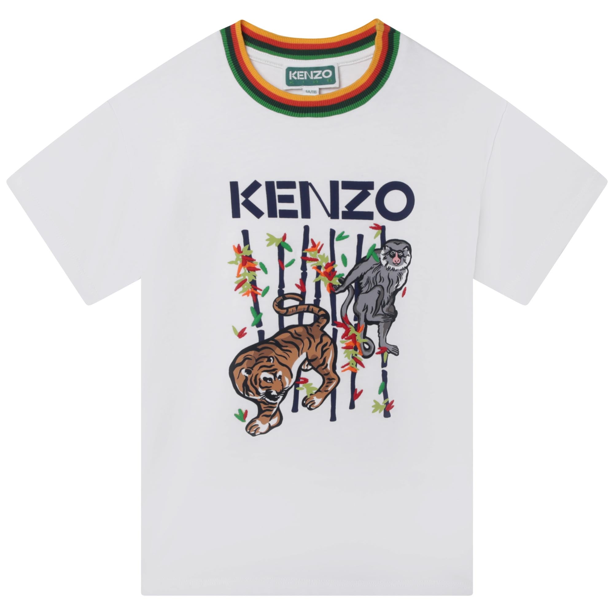 Boys White Logo Cotton T-Shirt