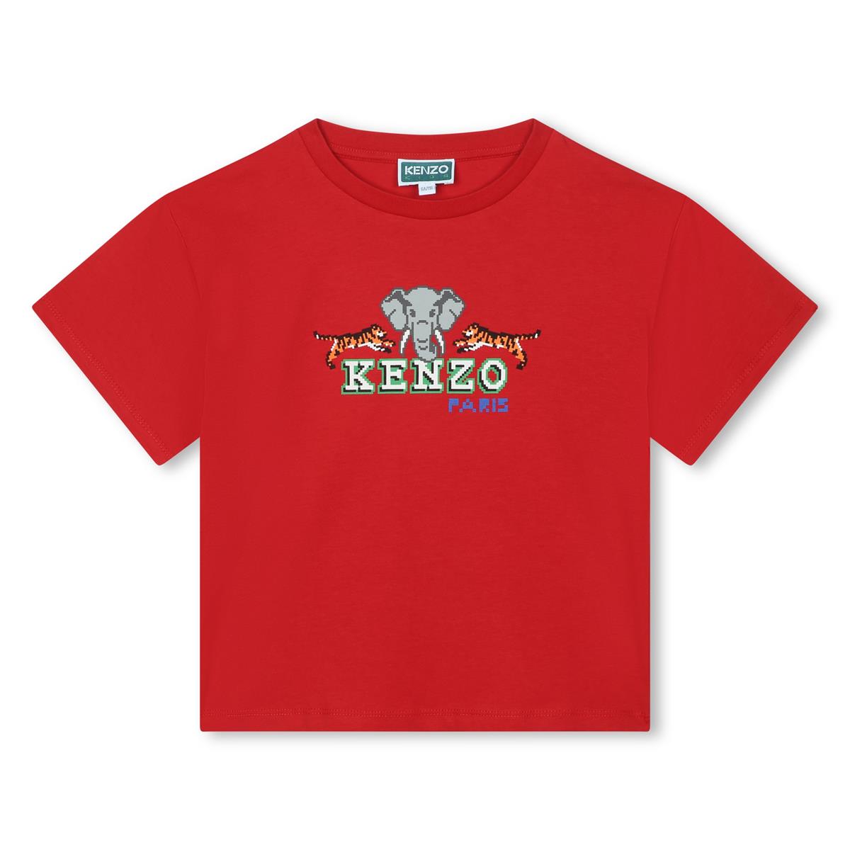 Boys Red Logo Cotton T-Shirt