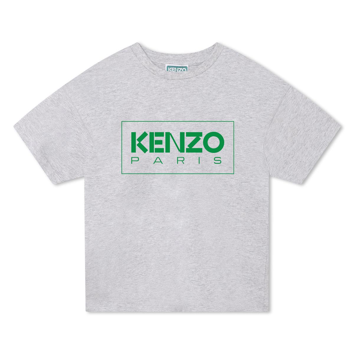 Boys Grey Logo Cotton T-Shirt