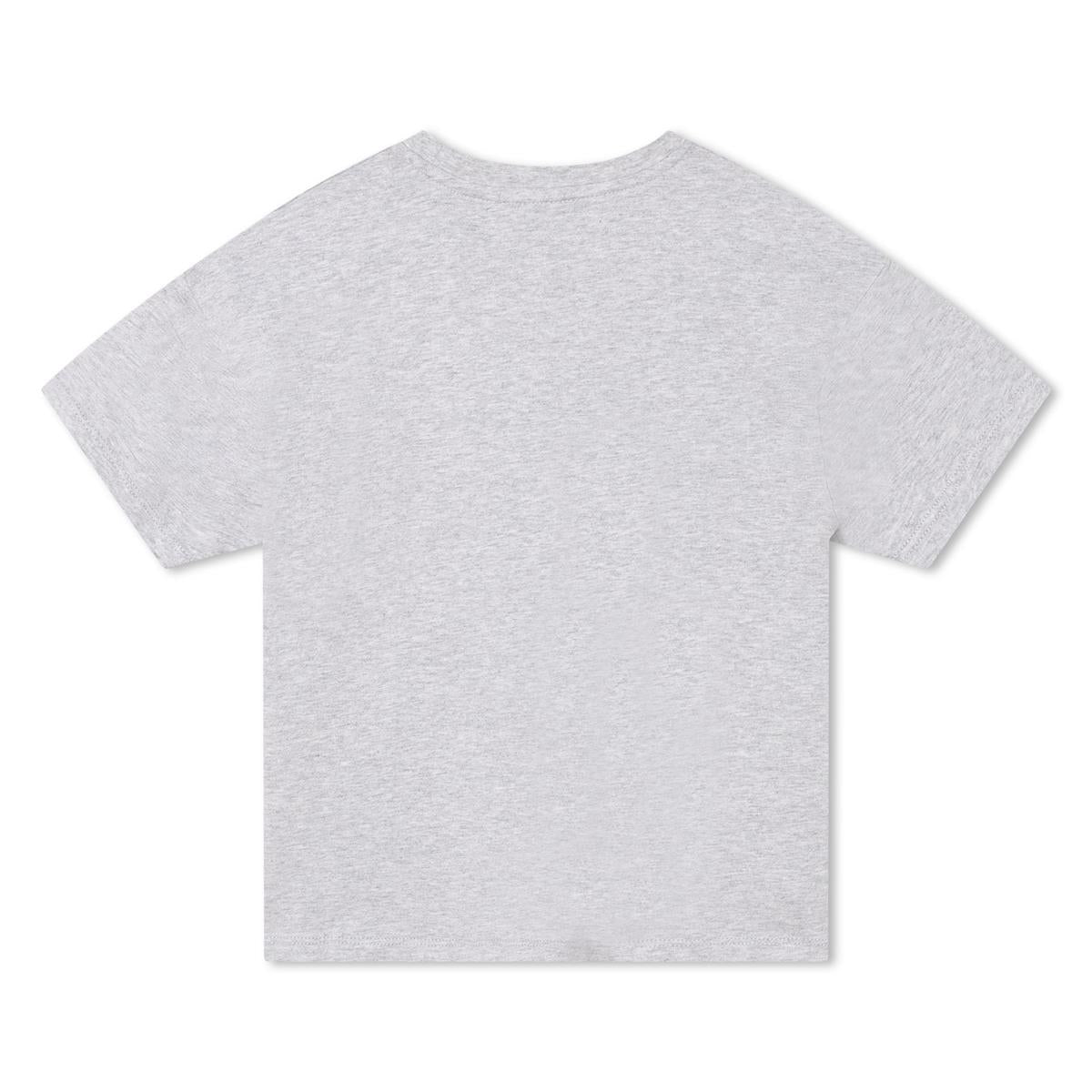Boys Grey Logo Cotton T-Shirt