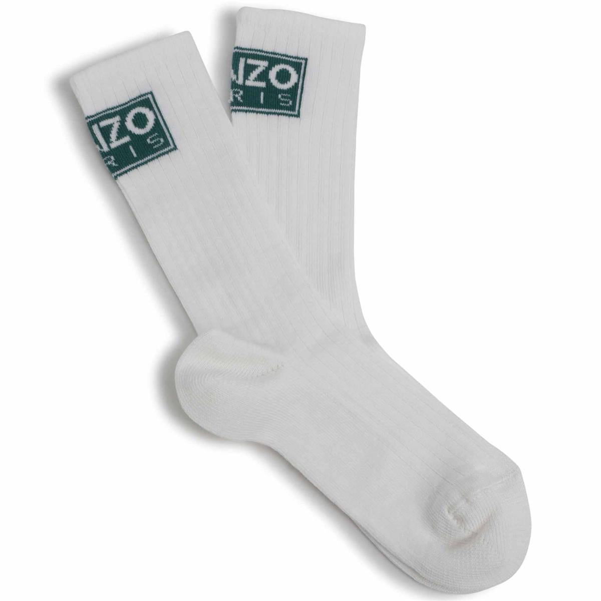 Boys White Logo Socks