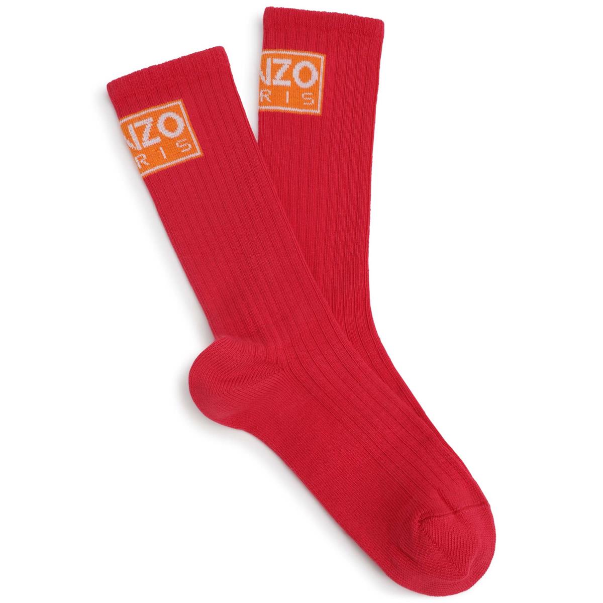 Boys Navy Logo Socks