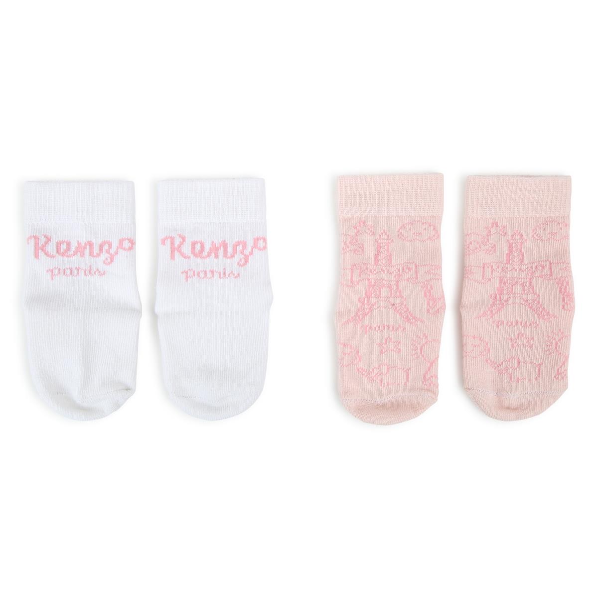 Baby Boys & Girls Pink Cotton Socks Set(2 Pack)