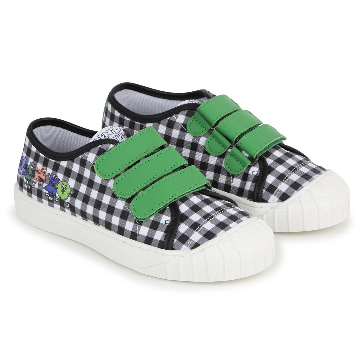 Boys & Girls Grey Check Shoes