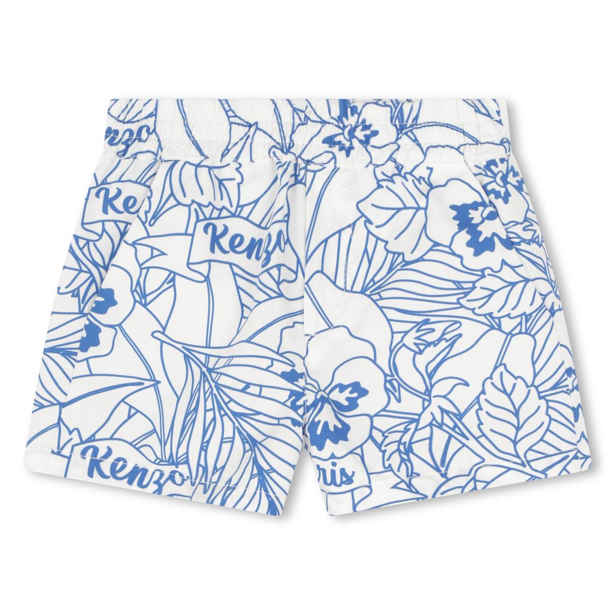 Baby Boys White Cotton Shorts