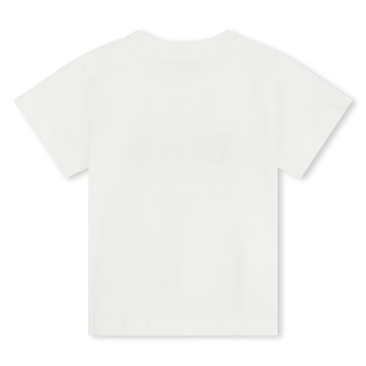 Baby Boys White Cotton T-Shirt