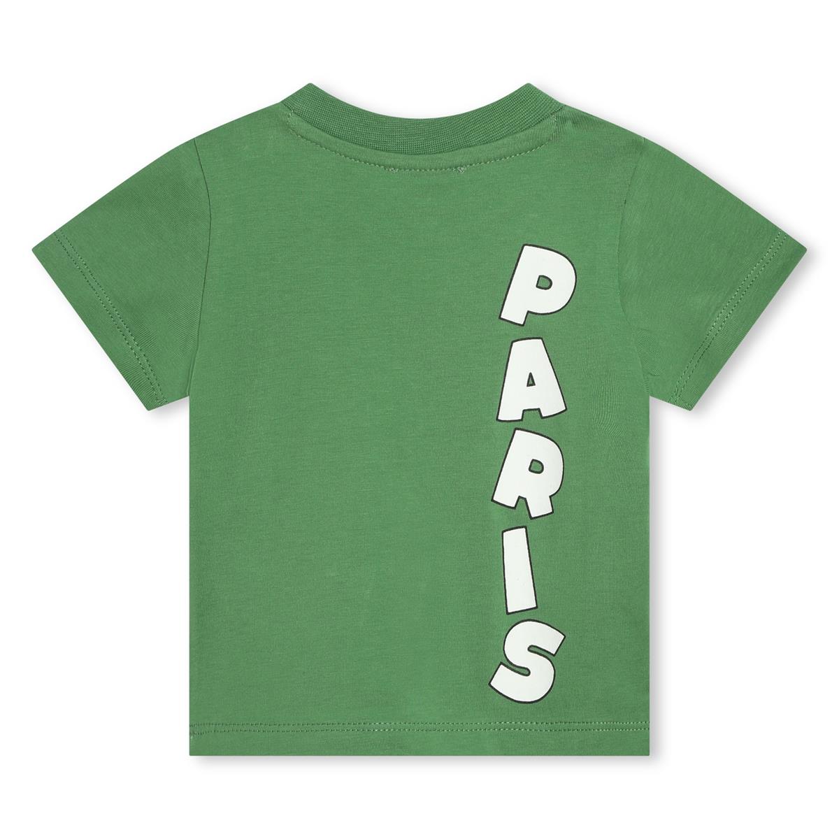 Baby Boys Green Cotton T-Shirt