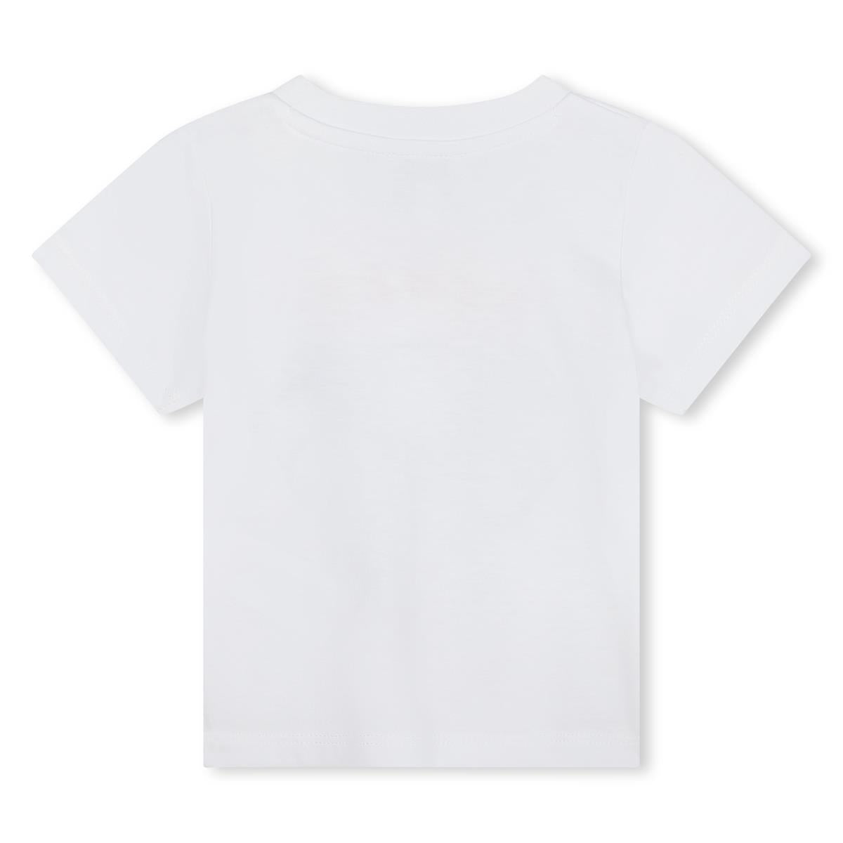 Baby Boys White Cotton T-Shirt