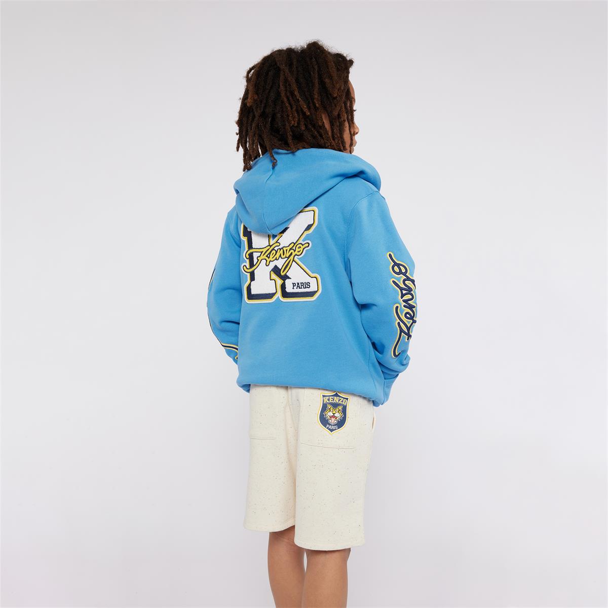 Boys Blue Cotton Zip-Up Top