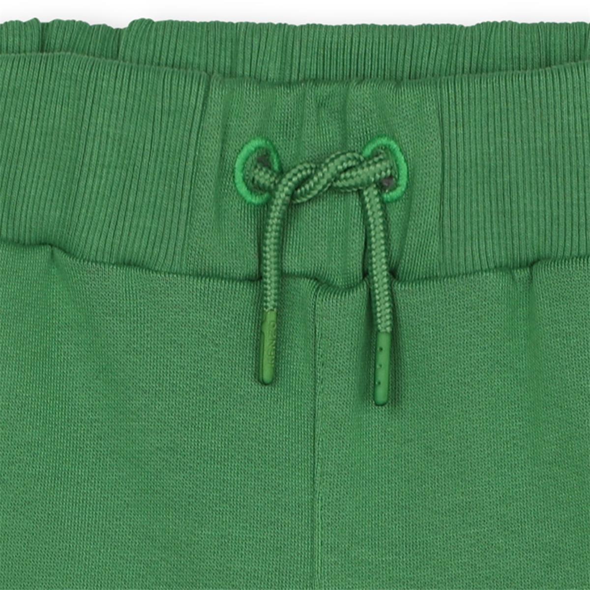 Boys Green Cotton Shorts