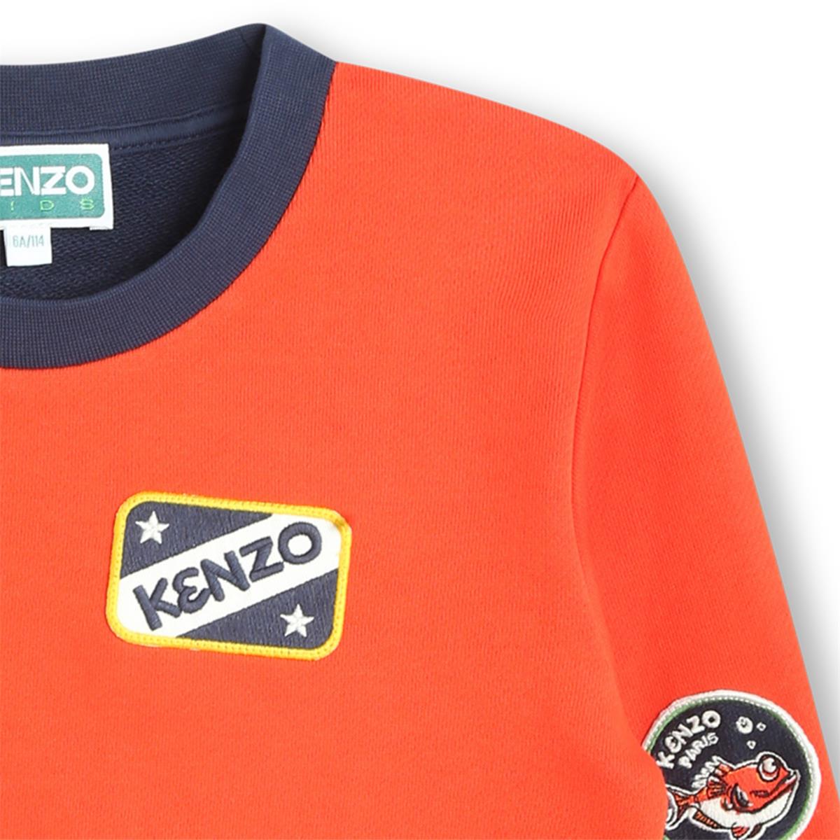 Boys Orange Cotton Sweatshirt